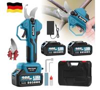 Tijeras de podar inalámbricas, motor sin escobillas, 600 W, tijeras de podar eléctricas compatibles con batería Makita de 18 V, con 2 baterías de 4 Ah, diámetro de corte de 28-45 mm para ramas, jardín