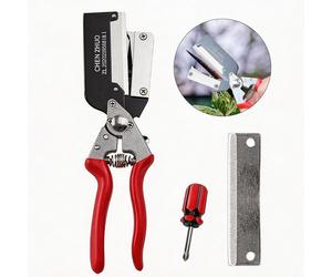 Tijeras de podar para injertos de árboles frutales, herramienta de jardinería multifuncional de aleación de aluminio con cuchillas de repues