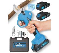 Tijeras de podar profesionales con batería de 1200 W para Makita 18 V, fuerza de corte de 40 mm, motor sin escobillas, tijeras de podar eléctricas con batería, 2 x 2000 mAh, mango ergonómico, regalos