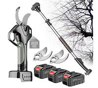 Tijeras de podar sin cable de 45mm Tijera eléctricas con Pértiga de extensión,Podadora de podar profesionales,2/3 baterías y 1 cargador incluidos (Color : 3 Battery, Size : 3 blade)