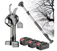 Tijeras de podar sin cable de 45mm Tijera eléctricas con Pértiga de extensión,Podadora de podar profesionales,2/3 baterías y 1 cargador incluidos (Color : 3 Battery, Size : 1 blade)