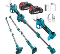 Tijeras de podar telescópicas 2 en 1 con barra telescópica de 50 mm con baterías de 21 V, sin escobillas, sierra de podar eléctrica, tijeras para podar árboles frutales Makita 18 V