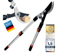 Tijeras de podar telescópicas de jardín con hoja de acero inoxidable forjado y mangos telescópicos de aluminio (Tijeras de podar)