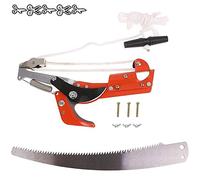 Tijeras de podar, tijeras para bordes de mango largo, 2 en 1 tijeras de ramas altas para exteriores Tijeras de podar Herramientas de jardín (tijera + sierra, sin varilla)
