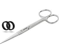 Tijeras de primeros auxilios, tijeras de disección de enfermería, tijeras rectas afiladas hechas de acero inoxidable J2, tijeras de corte de tela para el hogar del hospital, 5,5 pulgadas, color plata