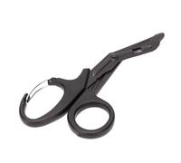 Tijeras de Rescate de Supervivencia, Tijeras de Emergencia, Material Plástico Resistente Al Desgaste, Ergonómico, Portátil para Exteriores(Negro)