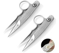 Tijeras de sastre premium, profesionales, de acero inoxidable, para tela y cuero, paquete de 2