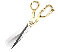 Tijeras de Sastre Profesional, Tijeras para Costura y Manualidades, Acero Inoxidable, Dorado (26cm)