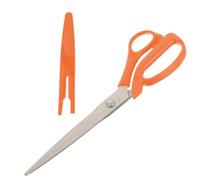Tijeras de Tela de Acero Inoxidable para Corte de Costura, Naranja | Corte Limpio de Varias Capas, Mango Ligero de Plástico, Uso en Confección y Bordado, Funda