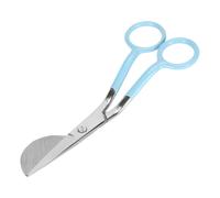 Tijeras de tela portátiles de 6 pulgadas, color azul lago, con mango en ángulo