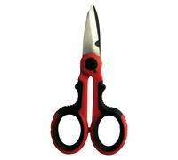 Tijeras de trabajo para electricistas (Largo: 14,4 cm, Longitud de corte: 42 mm, Rojo/Negro)