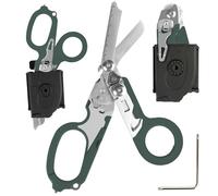 Tijeras de trauma plegables multifuncionales 6 en 1, con fundas de cuero compatibles, tijeras de respuesta de emergencia, herramientas de rescate de campamento al aire libre