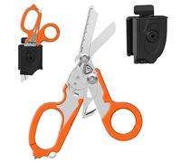 Tijeras de traumatología Tijeras de emergencia con cortador de correa y rompevidrios, alicates de tijeras plegables de acero inoxidable, tijeras de rescate para acampar al aire libre, herramientas…