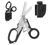 Tijeras de traumatología Tijeras de emergencia con cortador de correa y rompevidrios, alicates de tijeras plegables de acero inoxidable, tijeras de rescate para acampar al aire libre, herramientas…