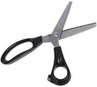 Tijeras de Triángulo de Encaje de Tela Cizalla dentada para Artesanía de Cuero Irregulares Zig Zag Tijera de Costura