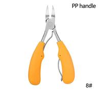 Tijeras de uñas profesionales Tijeras de uñas de paroniquia Tijeras de uñas encarnadas Herramienta de manicura de pedicura Uñas de los pies Herramientas de uñas 13CM Mango de pp amarillo