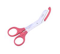 Tijeras de vendaje Punta redonda para enfermeras, uso veterinario y doméstico con protector de seguridad de color 5 -Colores (rojo)