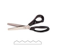 Tijeras dentadas, mango profesional, agarre cómodo, de acero inoxidable, para costura, manualidades, tijeras de corte dentadas y festoneadas, para decoración de tela, sastre (dentadas de 7 mm)