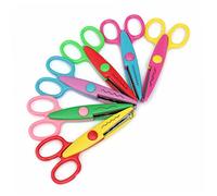 Tijeras dentadas seguras para niños de 6 piezas, juego de tijeras con borde de encaje de papel decorativo colorido para maestros, manualidades, álbumes de recortes, de seguridad de diseño par