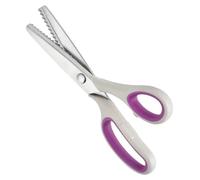 Tijeras dentadas, tijeras en zigzag de acero inoxidable, dentadas con mango antideslizante para tela, papel, cuero, seda, mezclillaTijeras