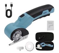 Tijeras Eléctricas, Cortadora de Cartón Portátil con Interruptor de Seguridad, Cortadora Rotativa sin Cable Recargable con 320 rpm Para Cortar Cuero, Cartón, Alfombra, Fieltro