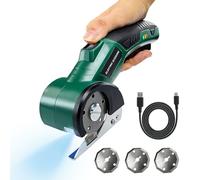 Tijeras Electricas Costura, Tijera Electrica Sin Cable con Cerradura de Seguridad Cutter Electrico con Reemplazar la Cuchilla para PláSticos Alfombras Fieltro Cuero y CartóN
