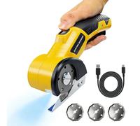 Tijeras Electricas Costura, Tijera Electrica Sin Cable con Cerradura de Seguridad Cutter Electrico con Reemplazar la Cuchilla para PláSticos Alfombras Fieltro Cuero y CartóN