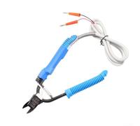 Tijeras eléctricas de calor HT200 Herramienta de corte térmico para plástico de caucho acrílico - Temperatura ajustable de acero de alto carbono 150 mm (azul)
