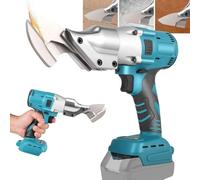 Tijeras eléctricas de metal con batería, 18 V - 360 °, cabezal de corte giratorio para chapa y metal (hasta 2 mm), compatible con baterías Makita de 18 V, tijeras inalámbricas para cuero, alfombras y