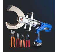 Tijeras eléctricas de trinquete para cables, cortador de cables hidráulico alimentado por batería con pantalla LED, para cable blindado, capacidad de corte 120 kn/160 kn/250 kn