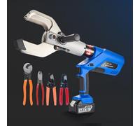 Tijeras eléctricas de trinquete para cables, cortador de cables hidráulico alimentado por batería con pantalla LED, para cable blindado, capacidad de corte 120 kn/160 kn/250 kn