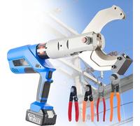 Tijeras eléctricas de trinquete para cables, cortador de cables hidráulico alimentado por batería con pantalla LED, para cable blindado, capacidad de corte 120 kn/160 kn/250 kn