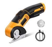 Tijeras eléctricas inalámbricas - Cuchilla giratoria para tela, alfombras, cartón, cuero, papel y plástico portátil