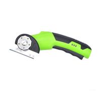 Tijeras eléctricas inalámbricas de tela de 10000 RPM con 2 cuchillas para cartón de cuero, herramienta recargable USB-C de 20 cm (verde)
