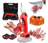 Tijeras EléCtricas InaláMbricas Para Huesos Sin Esfuerzo | Corta Pollo, Pescado Y Verduras Como Mantequilla | Recargables Con 2 BateríAs De 2000 Mah ¡Para Chefs Caseros Ocupados!,Red