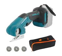 Tijeras eléctricas inalámbricas para Makita 18 V, cortador de cartón eléctrico sin escobillas con 3 cuchillas, bloqueo de seguridad, profundidad de corte de 6 mm para alfombras, cuero y cartón