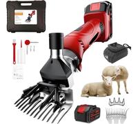 Tijeras eléctricas inalámbricas para ovejas, 500 W, 6 velocidades, cuchillas de repuesto para lana de granja. (13TOOTHCURVEDKNIFE)