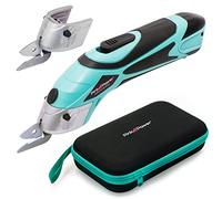 Tijeras eléctricas inalámbricas para tela, cortador de caja para manualidades y costura, herramienta de corte profesional resistente, Aqua Splash con estuche de almacenamiento