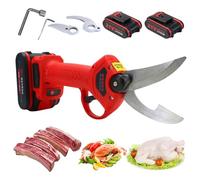 Tijeras eléctricas para huesos de pollo con 2 baterías y cuchilla de repuesto, tijeras para aves de corral/tijeras para cortar pescado, tijeras de cocina multifunción,para carne,mariscos y verduras