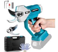 Tijeras Eléctricas para Makita Batería Makita de 18V, 600W Tijeras a Mano de Podar Profesionales con Contador de Cortes LCD, Diámetro Corte de 35mm, Motor Sin Escobillas Guiadas (Sin Batería)