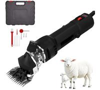 Tijeras Eléctricas Para Ovejas De 680 W, 2400 Rpm, Esquiladora De Ovejas Con Cable De Alimentación De 3 M, Ajuste De 6 Velocidades Y Hoja De Acero Inoxidable, Esquiladora De Lana De Oveja black