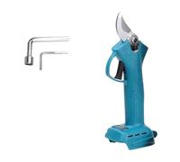 Tijeras Eléctricas Podadora Eléctrica Inalámbrica Sin Escobillas, 4 Engranajes, 30mm, Cortador Eficiente De Ramas De Poda De Árboles Frutales, Bonsái, For Batería De 18V(No Battery Blue)