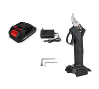 Tijeras Eléctricas Podadora Eléctrica Inalámbrica Sin Escobillas, 4 Engranajes, 30mm, Cortador Eficiente De Ramas De Poda De Árboles Frutales, Bonsái, For Batería De 18V(1 Battery Black)