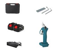 Tijeras Eléctricas Podadora Inalámbrica De 4 Engranajes De 18V, Cortador Eléctrico Eficiente De Ramas De Árboles Frutales Y Bonsái, Compatible Con Batería De 18V(Two big batteries)