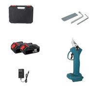 Tijeras Eléctricas Podadora Inalámbrica De 4 Engranajes De 18V, Cortador Eléctrico Eficiente De Ramas De Árboles Frutales Y Bonsái, Compatible Con Batería De 18V(Two small batteries)