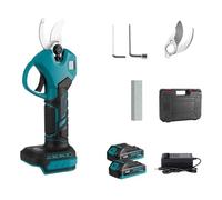 Tijeras Eléctricas Tijeras De Podar Eléctricas Sin Escobillas De 30mm, 2 Engranajes, Poda De Bonsái De Árboles Frutales Recargables Inalámbricas For Batería De 18V(2 Battery)