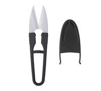 Tijeras en forma de U con cubierta, práctico cortador de hilo de cerámica, recortadora de pesca, recortadora de punto de cruz, cortador de hilo de cerámica, tijeras en forma de U con cubierta de