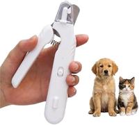 Tijeras For Garras For Perros, Novedad De 2026, For LED 2 En 1 con Lima Uñas, Amoladora For Pantalla Batería(White)