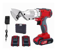 Tijeras hojalatero inalámbricas de 36 V, con 2 baterías y cabezal giratorio de 360°, para hierro, aluminio, cobre, metal corrugado, techos, alfombras, cartón y plástico.