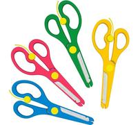 Tijeras Infantiles de Seguridad, Color Rojo, Azul, Amarillo o Verde, 4er-Set